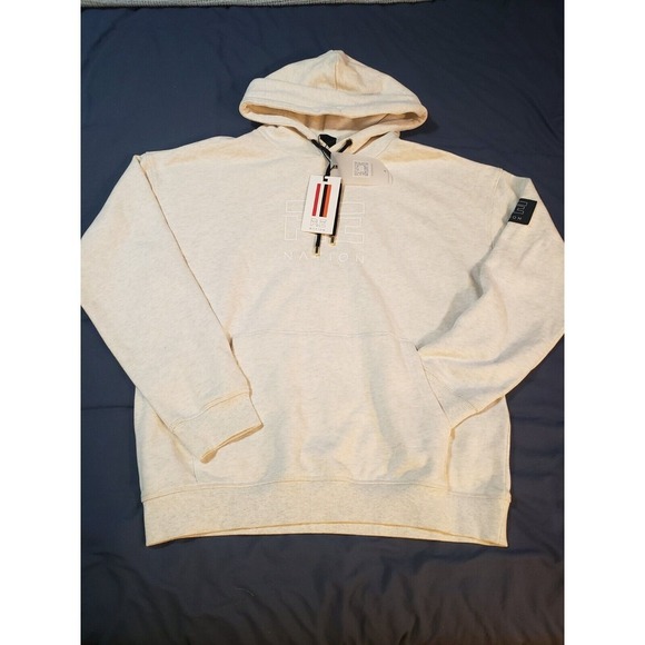 P.E. Nation NWT Womens Endurance Drawstring Hoodie Sweatshirt White M Pullover - Picture 1 of 16